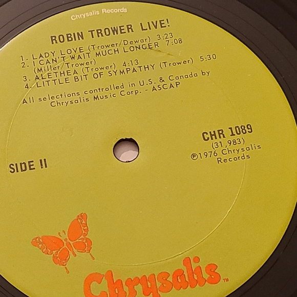Robin Trower Live vintage vinyl record album pristine condition - Picture 7 of 9